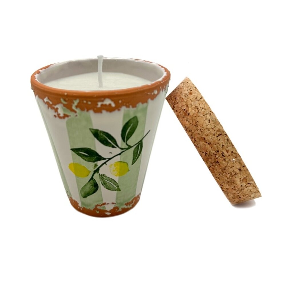 Wax Design Kaars Vela Ceramica 8,5cm - Limon de Livorno