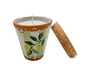 Wax Design Kaars Vela Ceramica 8,5cm - Limon de Livorno