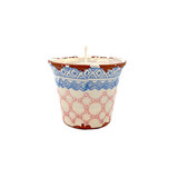 Wax Design Kaars Vela Etnic Rosa/Azul 9x11 cm - Citronella