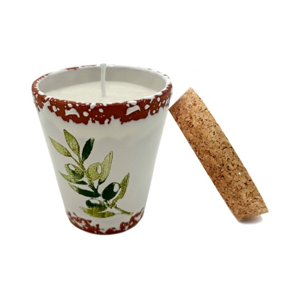 Wax Design Kaars Vela Ceramica 8,5 cm - Higo di Olivo