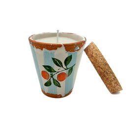 Wax Design Kaars Vela Ceramica 8,5 cm - Naranjas de Sicilia