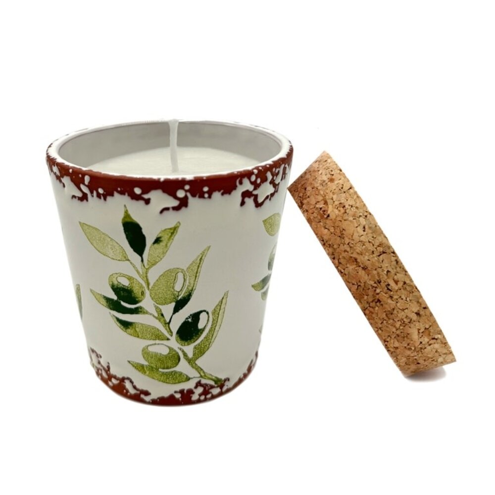 Wax Design Kaars Vela Ceramica 10x10 cm - Higo di Olivo