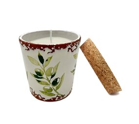 Wax Design Kaars Vela Ceramica 10x10 cm - Higo di Olivo