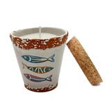 Wax Design Kaars Vela Ceramica 8,5x8,5 cm - Aguas Serenas