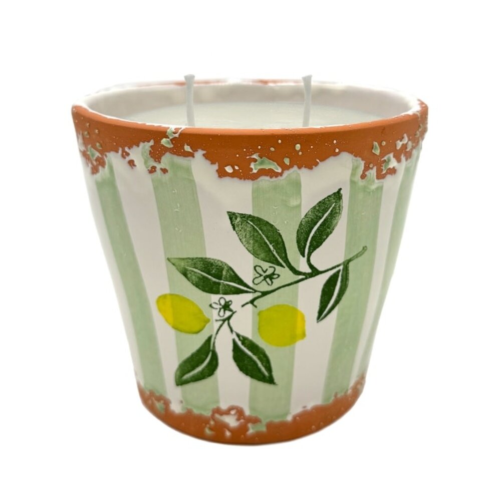 Wax Design Kaars Vela Ceramica 14x12,5 cm - Limon de Livorno