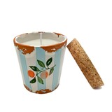 Wax Design Kaars Vela Ceramica 10x10 cm - Naranjas de Sicilia