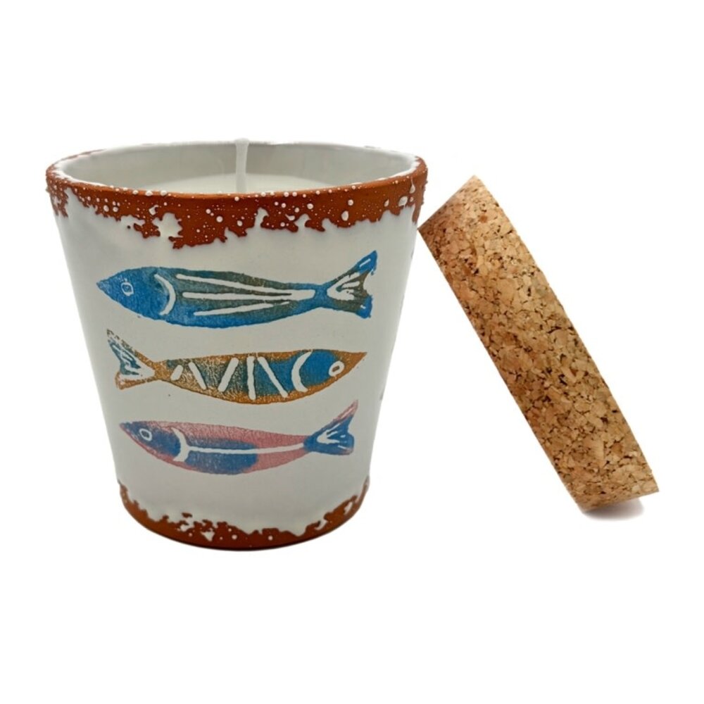 Wax Design Kaars Vela Ceramica 10x10 cm - Aguas Serenas