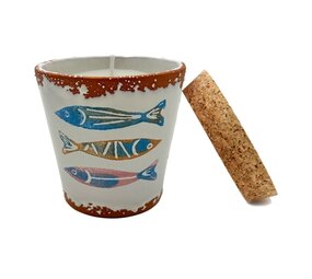 Wax Design Kaars Vela Ceramica 10x10 cm - Aguas Serenas