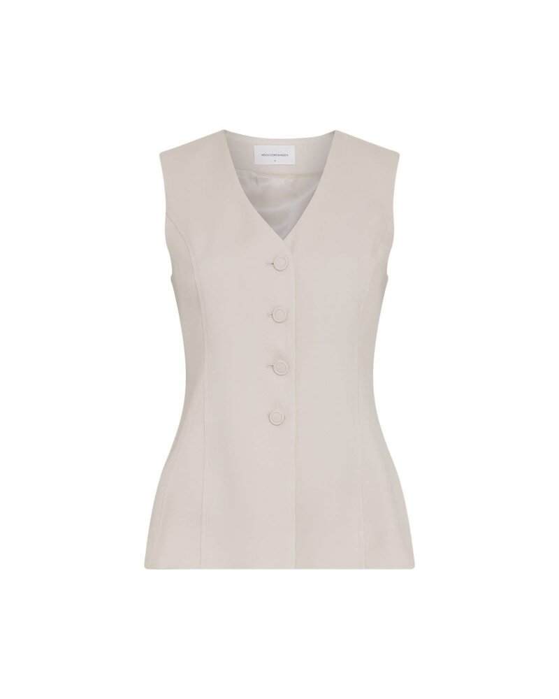 MSCH Esteriane Waistcoat - Oatmeal Melange