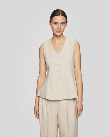 MSCH Esteriane Waistcoat - Oatmeal Melange