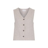 MSCH Viana Ginia V Neck Waistcoat - Sand Melange