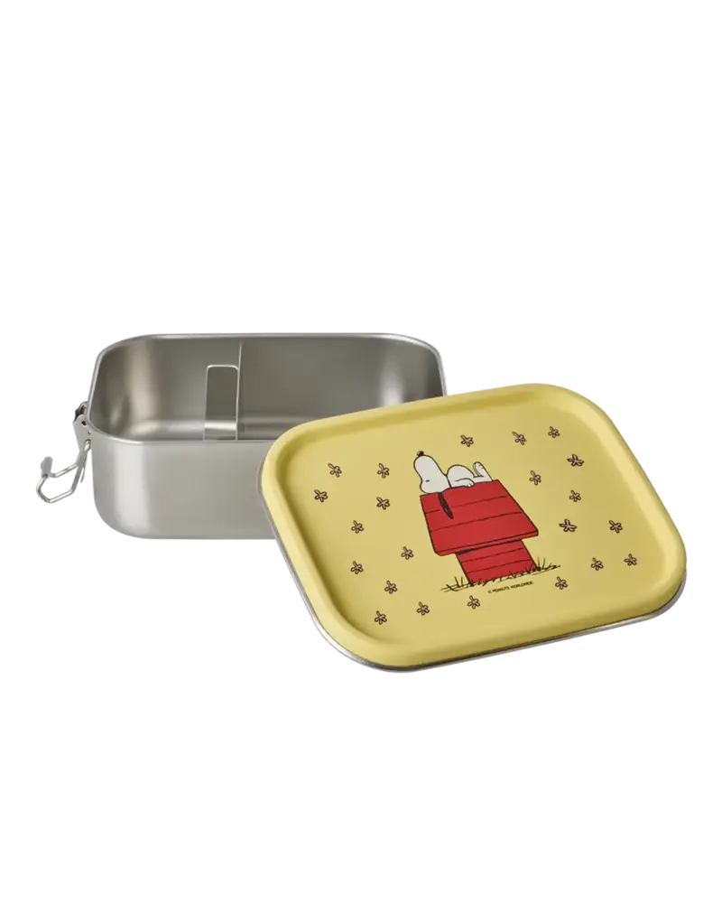 Rice Roestvrijstalen Lunchbox - Geel - Snoopy Print