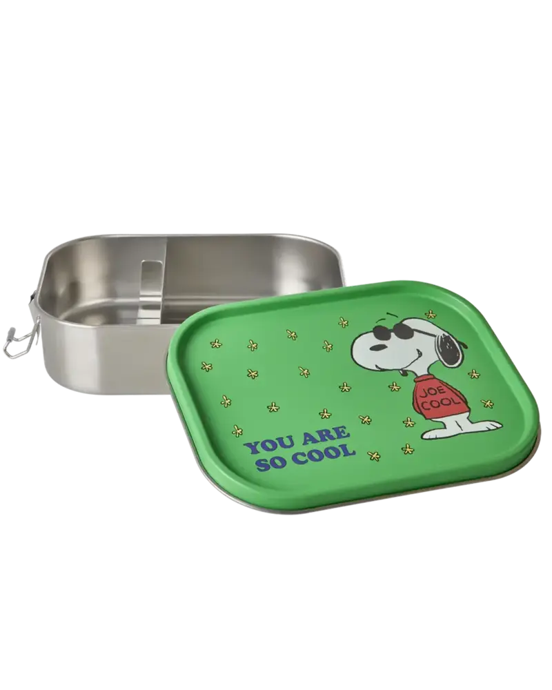 Rice Roestvrijstalen Lunchbox - Groen - Snoopy Print