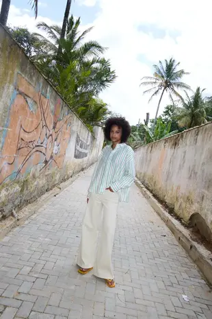 ICHI Ziggy Wide Pants *34 - Birch