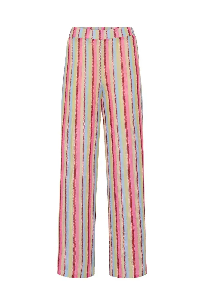 ICHI Libella Pants - Multi pastel Stripe