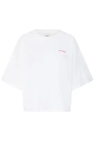 ICHI Nica Shirt - Cloud Dancer/Fiery Red