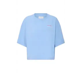 ICHI Nica Shirt - Powder Blue/Fiery Red