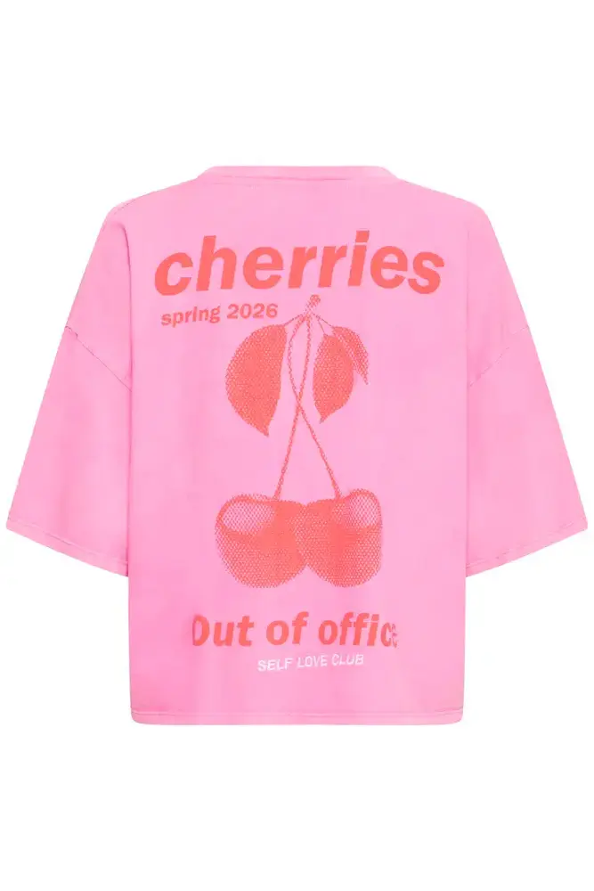 ICHI Nica Shirt - Wild Orchid/Fiery Red