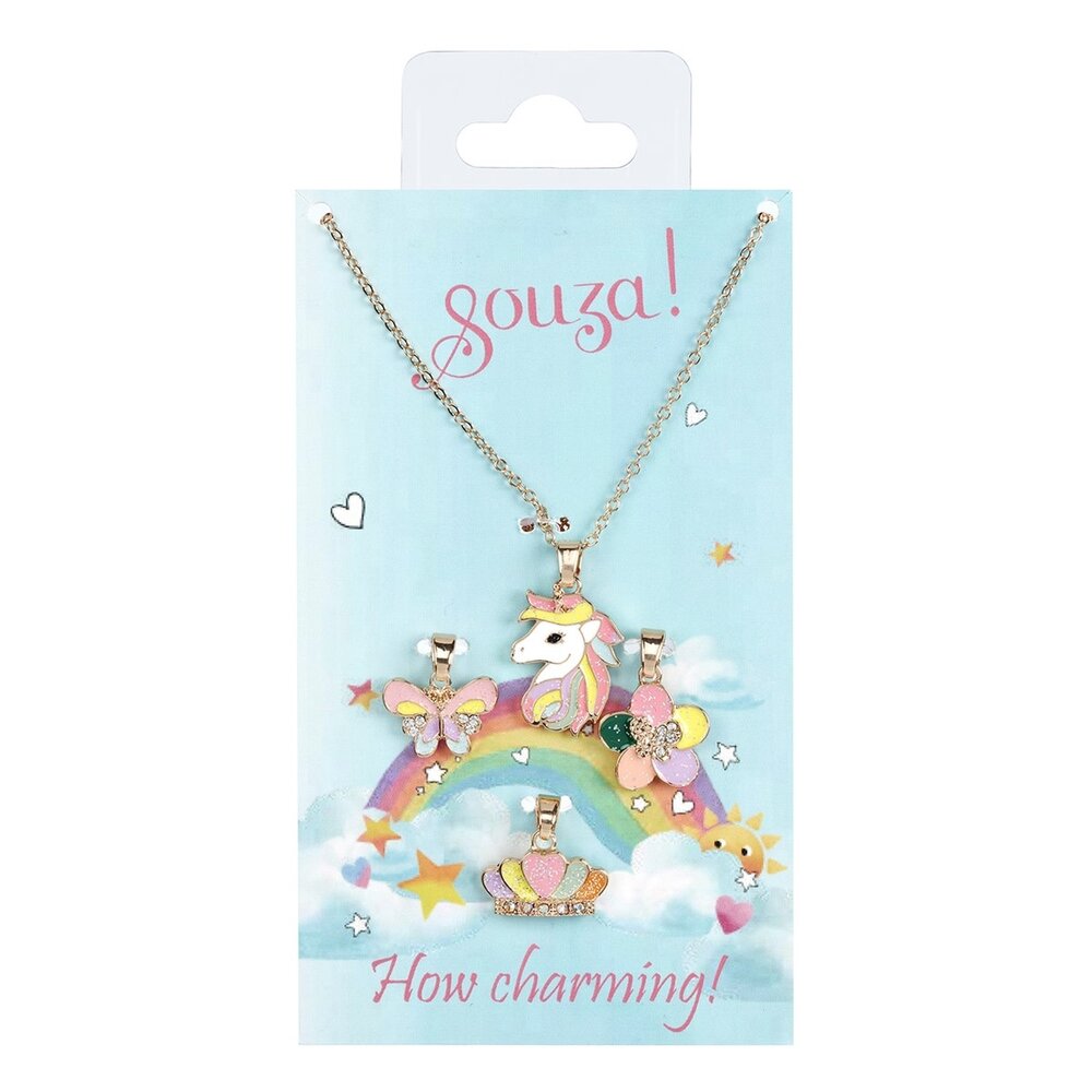 Souza Giftdoosje Eenhoorn, ketting+ 3 bedels