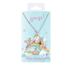 Souza Giftdoosje Eenhoorn, ketting+ 3 bedels