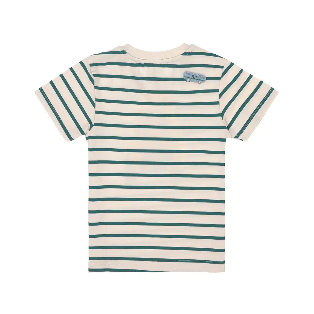 Lässig T-Shirt Jersey GOTS Striped Dog