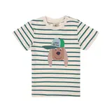 Lässig T-Shirt Jersey GOTS Striped Dog