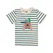 Lässig T-Shirt Jersey GOTS Striped Dog