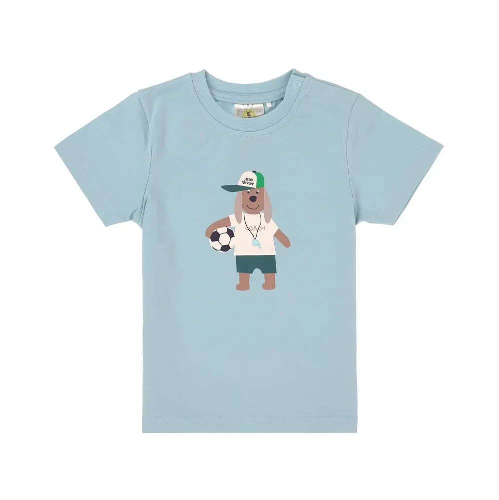 Lässig T-Shirt Jersey GOTS Dog - Pale Blue