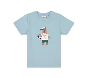Lässig T-Shirt Jersey GOTS Dog - Pale Blue
