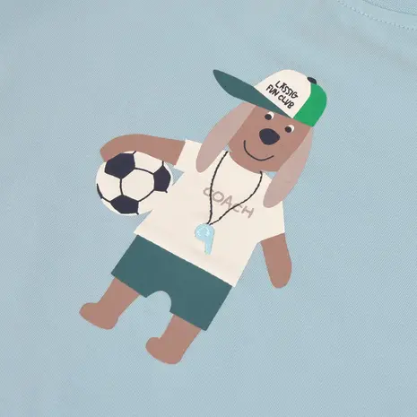 Lässig T-Shirt Jersey GOTS Dog - Pale Blue