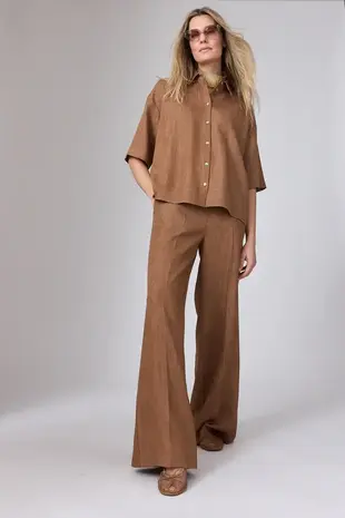 Corel Amsterdam Mila Blouse ss lycocell - Tabacco