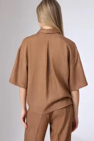 Corel Amsterdam Mila Blouse ss lycocell - Tabacco