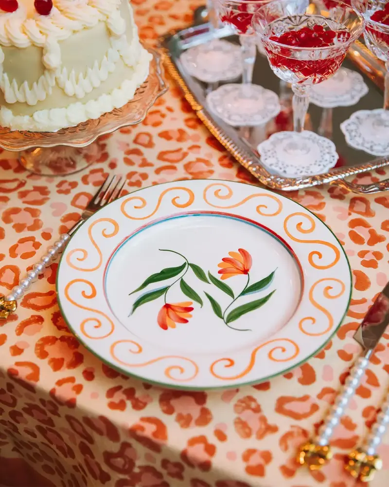 Casa Juna Tafelkleed Coral Leopard Casa Juna Tafelkleed Coral Leopard