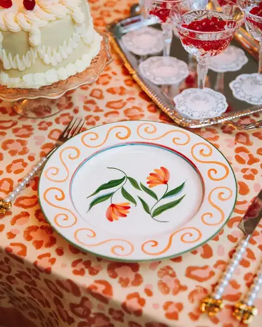 Casa Juna Tafelkleed Coral Leopard Casa Juna Tafelkleed Coral Leopard