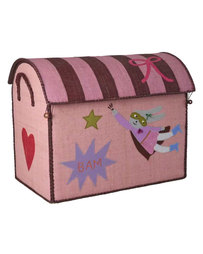 Rice Raffia Toy Baskets with HeroTheme