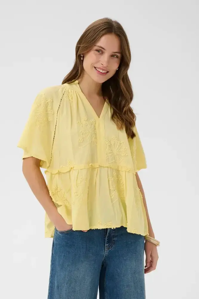 Culture Jalia Blouse - Lemon Meringue