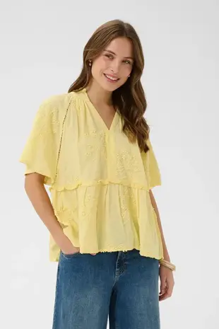 Culture Jalia Blouse - Lemon Meringue
