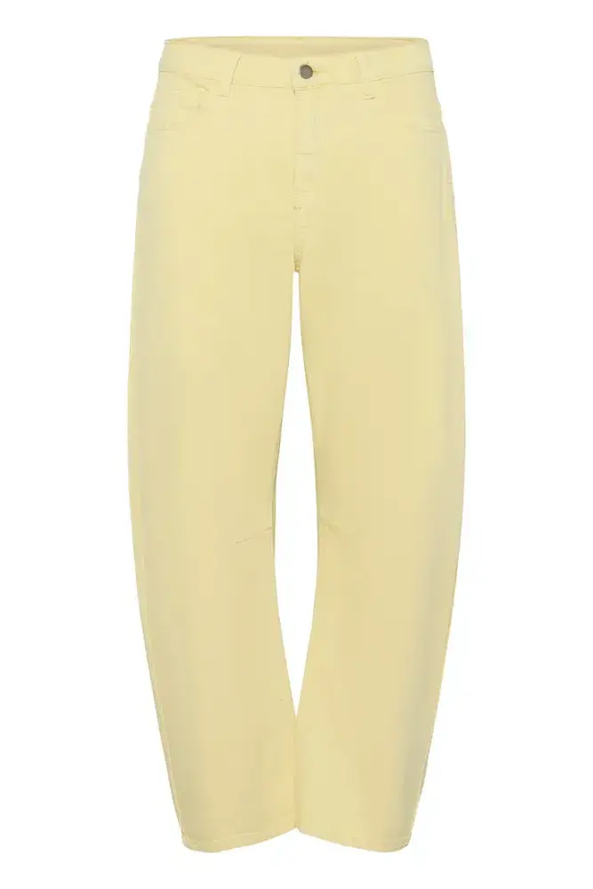 Culture Brinnie Barrel Pants - Lemon Meringue Wash