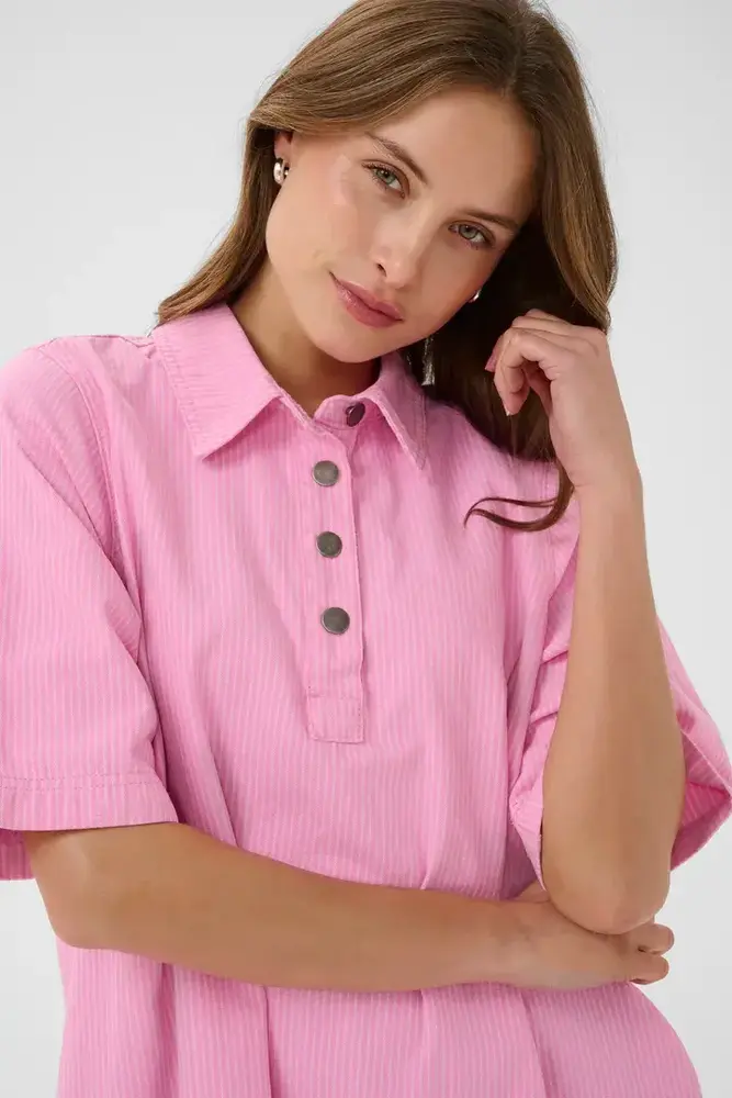 Culture Ayna SS Dress - Pink Stripe