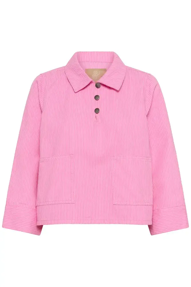 Culture Ayna Shirtjacket - Pink Stripe