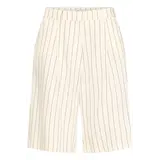 ICHI Beccos Short - Birch/Black Stripe