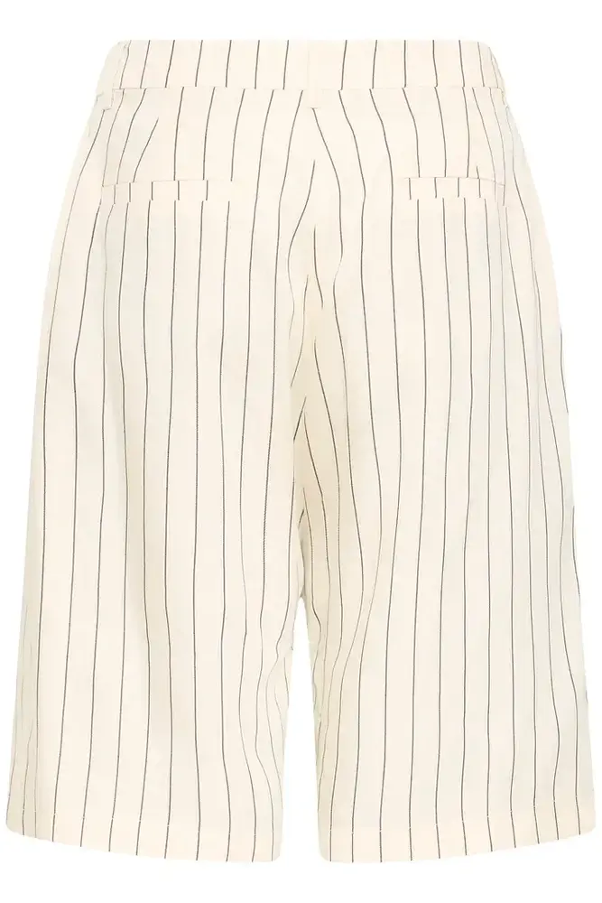 ICHI Beccos Short - Birch/Black Stripe