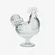 Madam Stoltz Glass hen bowl