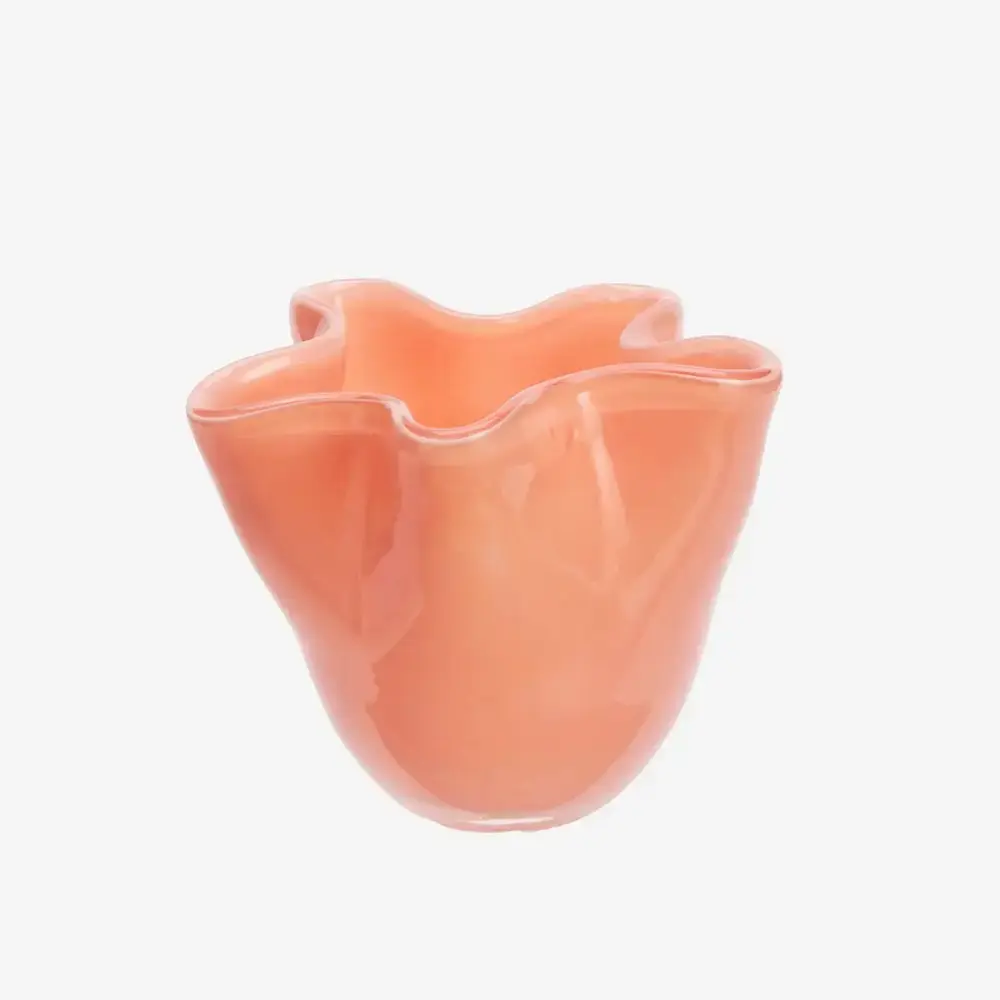 Madam Stoltz Glass Vase - Coral Pink
