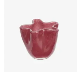 Madam Stoltz Glass Vase - Maroon