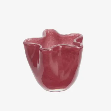Madam Stoltz Glass Vase - Maroon