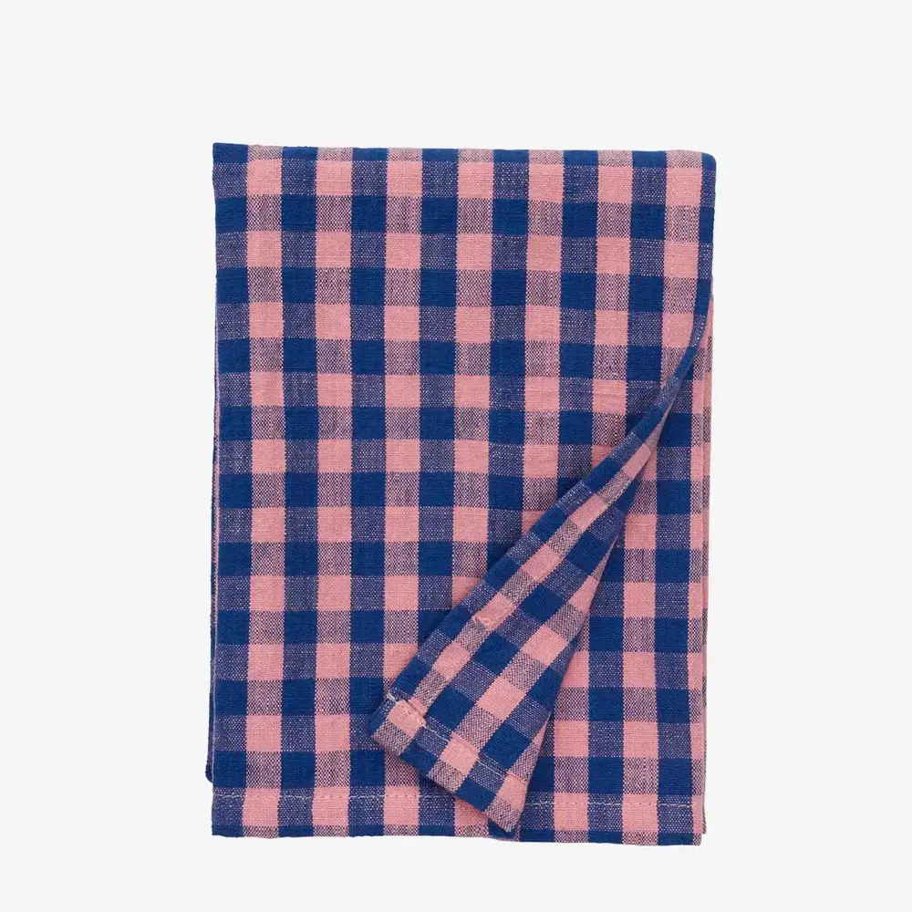 Madam Stoltz Checked kitchen towel - Lilac Madam Stoltz Checked kitchen towel - Lilac