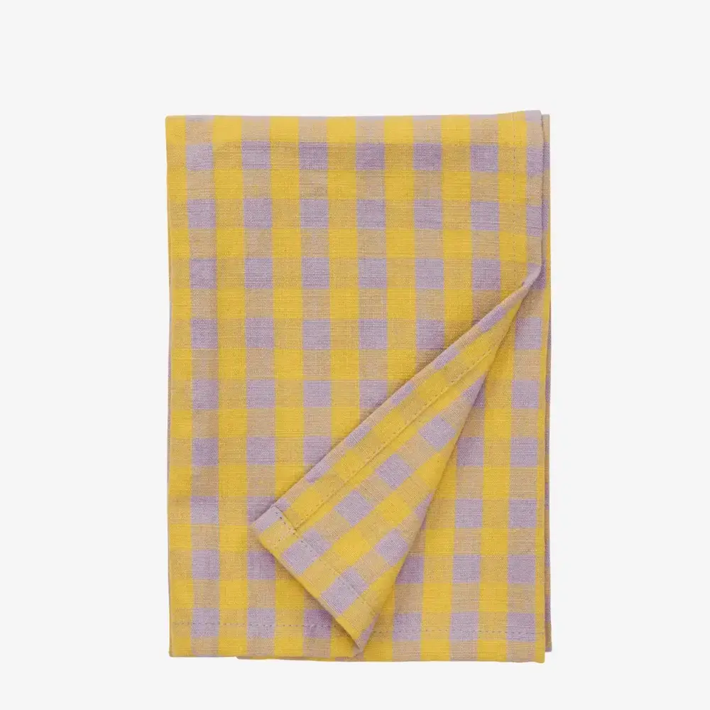 Madam Stoltz Checked kitchen towel - Yellow Madam Stoltz Checked kitchen towel - Yellow