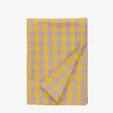 Madam Stoltz Checked kitchen towel - Yellow
