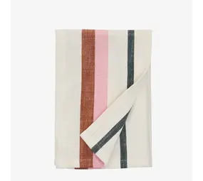 Madam Stoltz Striped kitchen towel - Pink/Rust